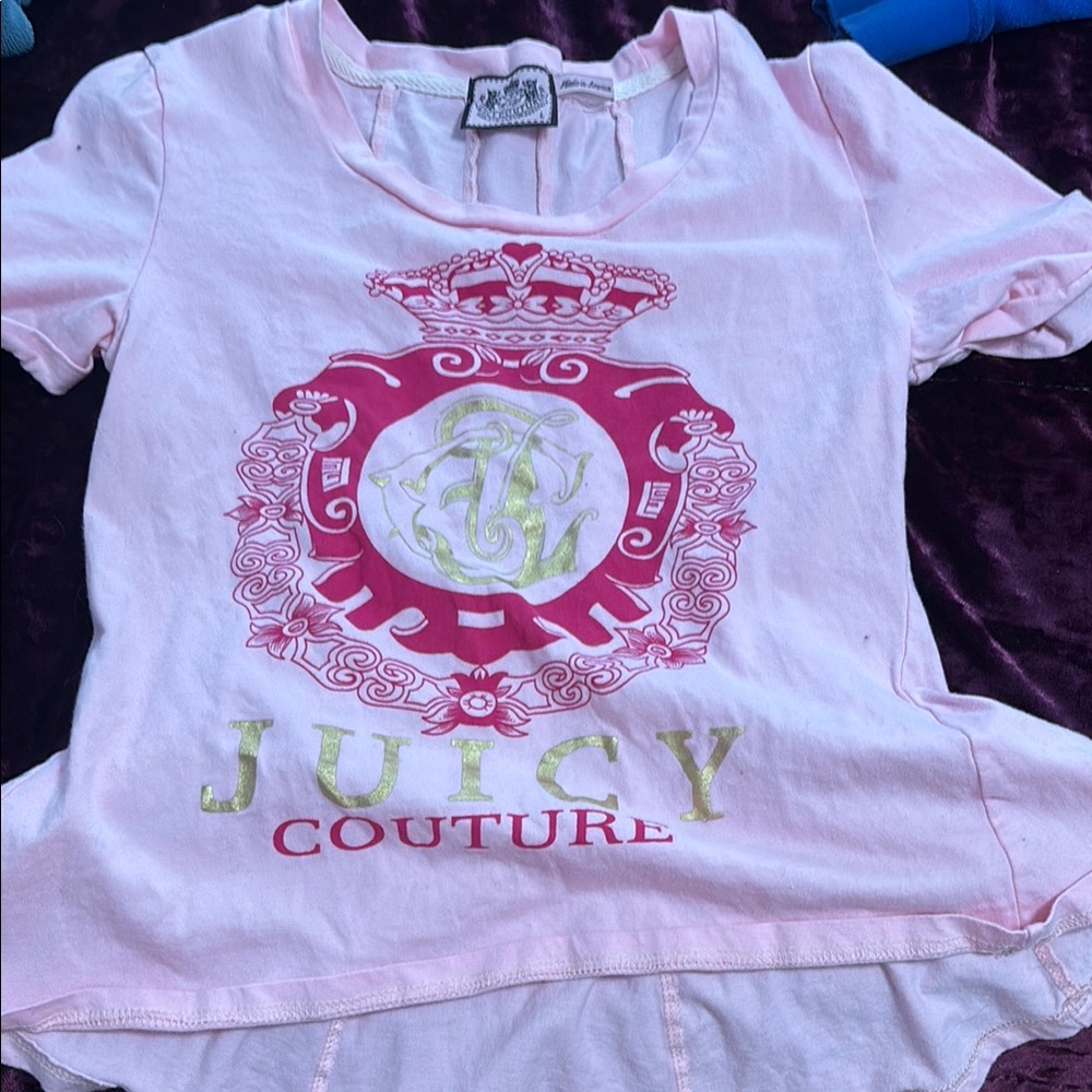 Juicy Couture Pink Kids Shirt vintage 2000s